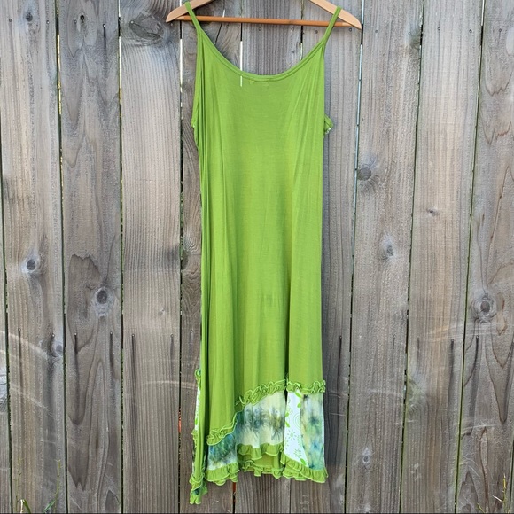 RISING INTERNATIONAL Tie Dye Ruffles Spaghetti Straps Boho Hippie Dress XXL - Picture 4 of 7